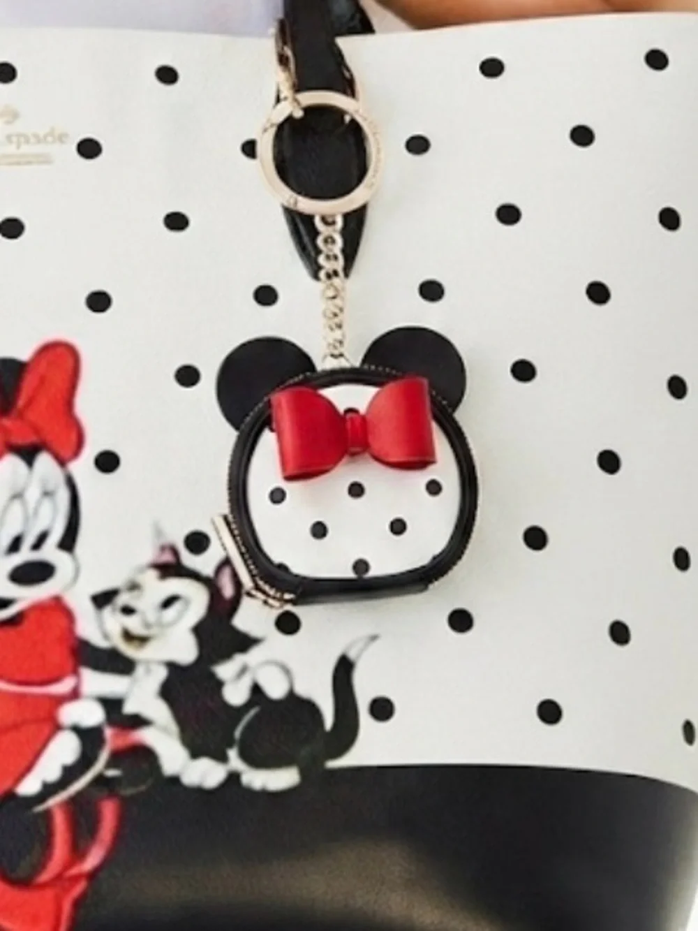 Kate spade X Disney Minnie Mouse Coin Purse, Keychain, BAG-CHARM - NWOT